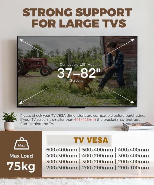 Thumbnail 3 de Digank TV Wall Bracket 75kg slim tilt