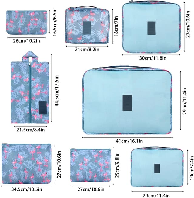 Thumbnail 1 de Coolzon Organizer Valigie Viaggio 8 Pezzi