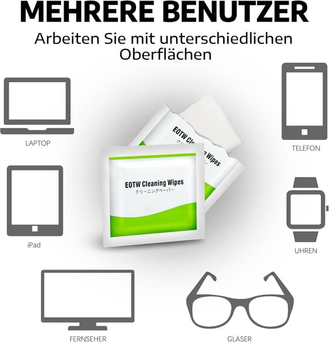 Thumbnail 2 de EOTW Bildschirm-Reinigungstücher 120 Stück