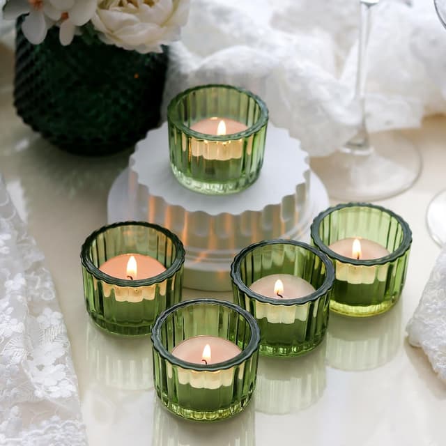 Imagen de Filltown Teelichthalter-Set 12 grüne Gläser en OfertitasTOP