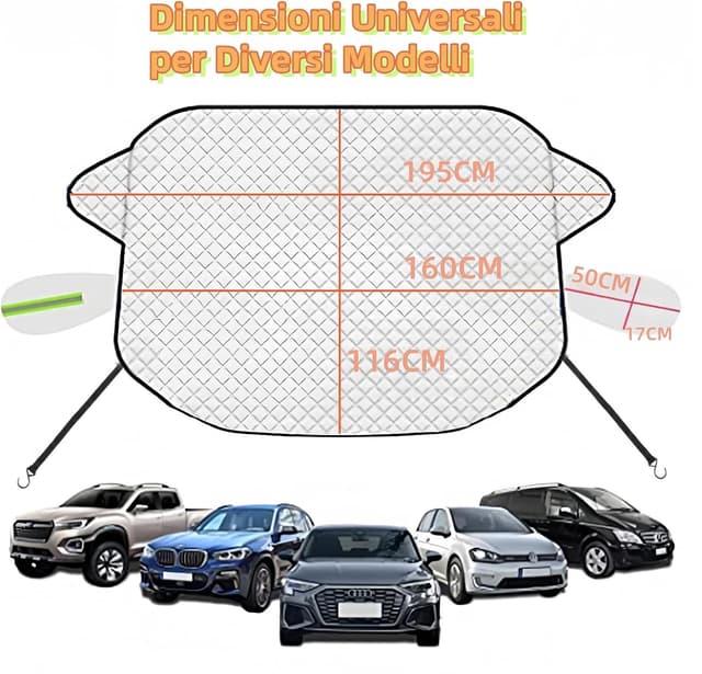 Thumbnail 6 de FINEVERNEK Copertura parabrezza auto 260×116 cm