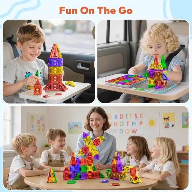 Detalle 2 de Mini Magnetic Tiles 45PCS Travel Set