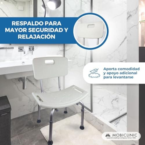 Thumbnail 6 de Mobiclinic® Silla de Ducha Regulable con Antideslizantes 🛁