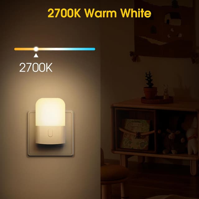 Detalle 2 de Emeritpro Nachtlicht Steckdose 2700K 2er-Set