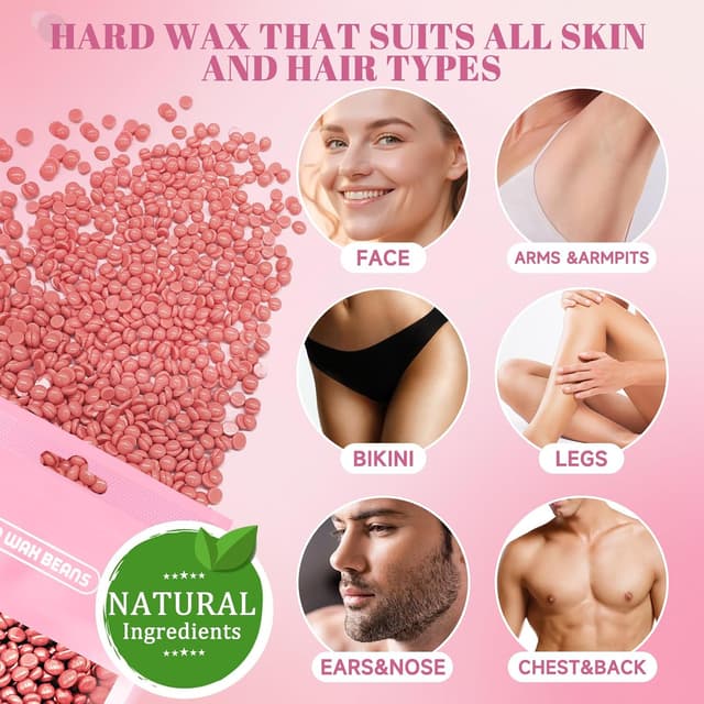 Detalle de IFANZETECH iFanzeTech Wax Maschine Waxing Set für Frauen – Heißwachsgerät & Wachswärmer mit Waxing Perlen