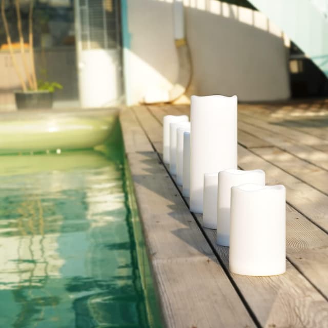 Thumbnail 2 de Homemory 4" x 10" Solar Outdoor Candle set