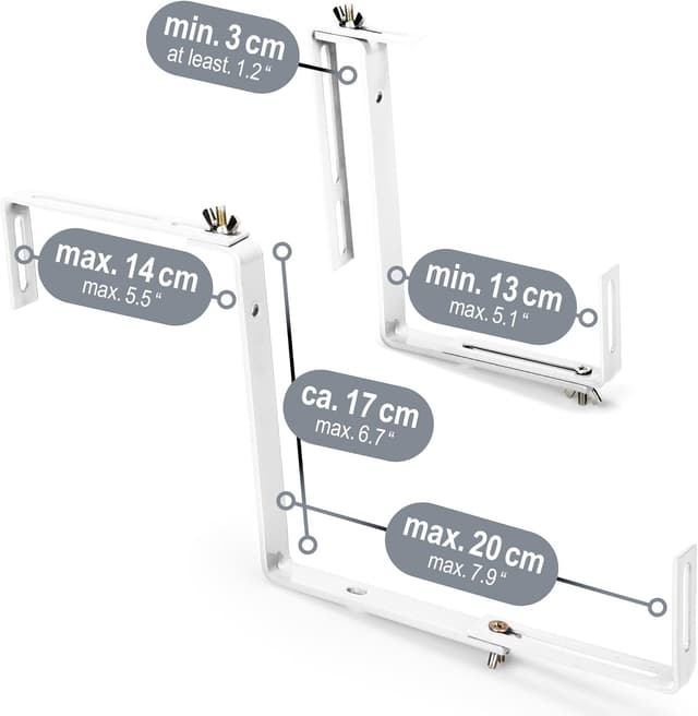 Thumbnail 5 de com-Four® Soporte ajustable 4 unidades para balcón