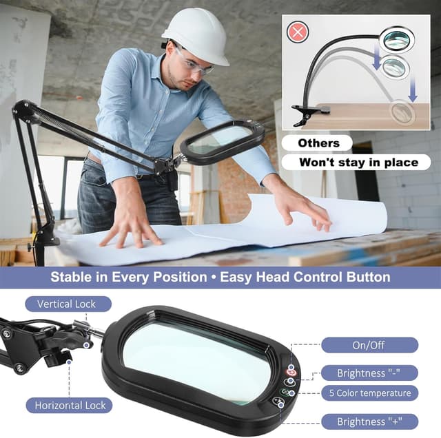 Thumbnail 5 de 10X Lupe mit Licht Freihand