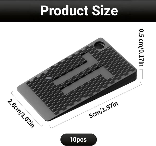 Detalle 2 de HOWAB Kunststoff Möbelkeile und Ausgleichskeile (10 Stück) zum Nivellieren von Schränken, Tischen & Co.