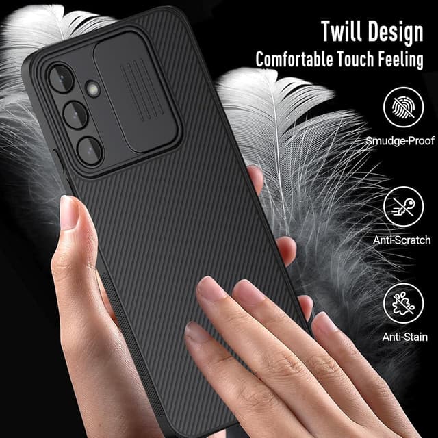 Detalle 2 de XTCASE Coque pour Samsung Galaxy A55 5G avec coulisse de protection caméra, étui arrière anti-rayures noir