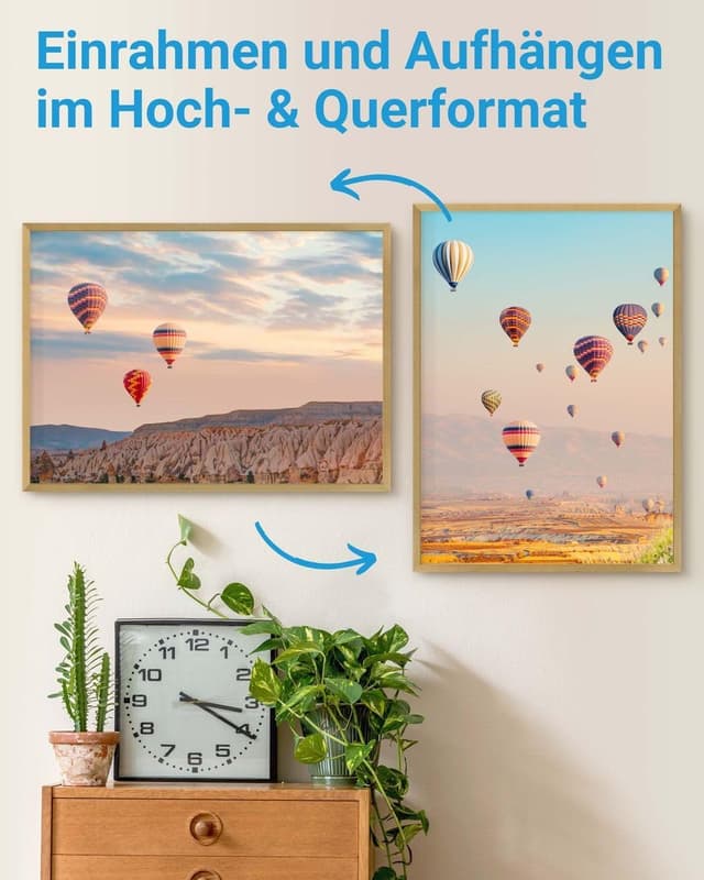 Detalle de PHOTOLINI Bilderrahmen 50x70 Gold im 3er-Set (Holz/MDF, Acrylglas) zum Aufhängen