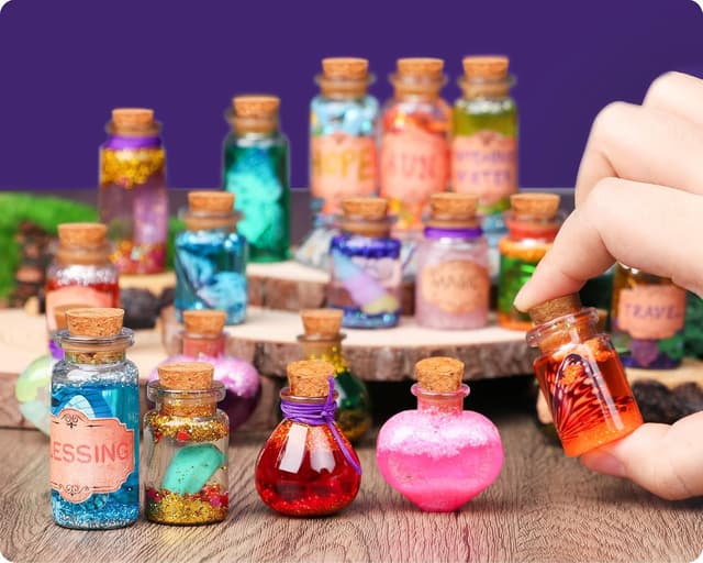 Detalle de Mostof DIY Kreative Geschenk für Kinder – Retro-Fee Kristallzaubertrank Kit (Alter 6–10)