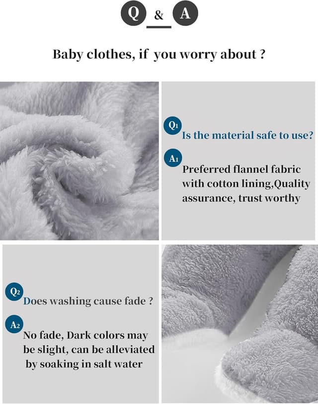 Detalle 2 de Voopptaw Warm Baby Winter Jumpsuit 0-12 months