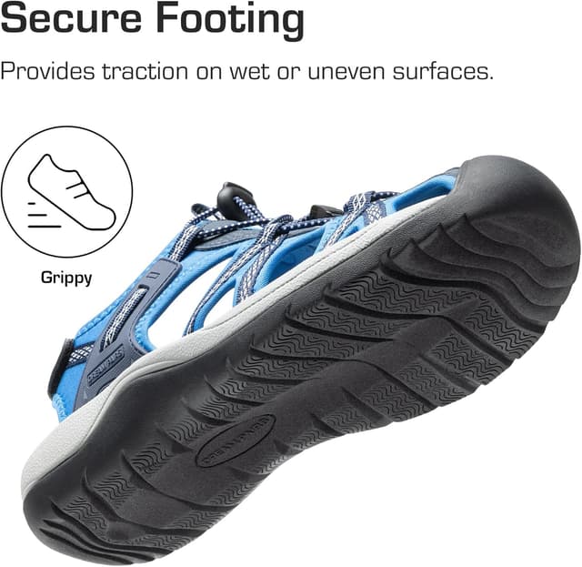 Detalle de DREAM PAIRS DMUMST2505 – Sandales sportives d’été pour homme antidérapantes et respirantes