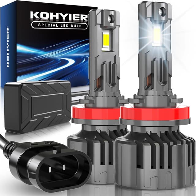 Detalle de KOHYIER H11 LED Headlight Bulb (H8/H9 compatible) – 6500K plug & play LEDs, pack of 2