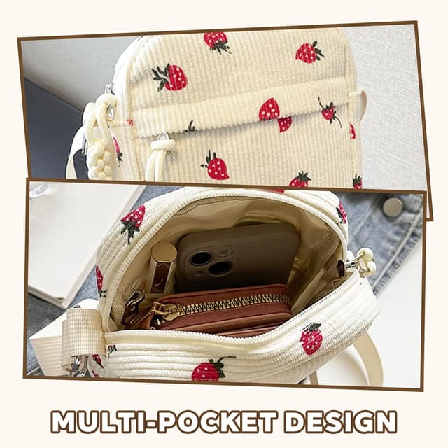 Thumbnail 4 de FOSLXIN Cord Tasche Damen Klein Crossbody