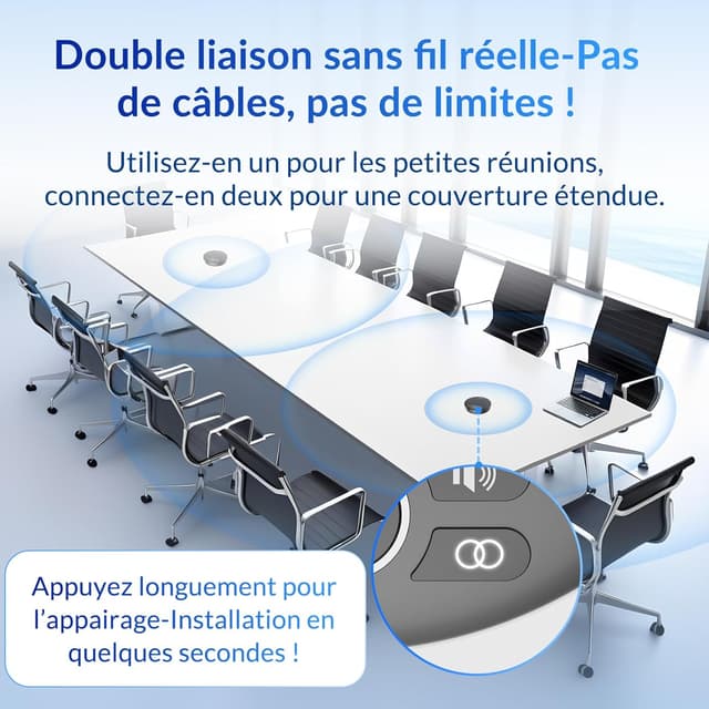 Thumbnail 4 de NEWORK Haut‑Parleur de conférence Bluetooth 2600mAh