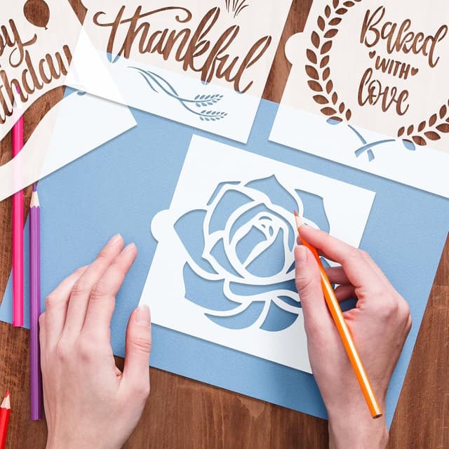 Detalle 2 de Ktxaby 13 Pcs Wheat Themed Cookie Stencil Set