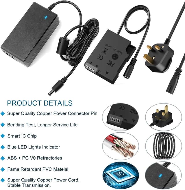Detalle de F1TP EH-5/EP-5A AC Power Supply Adapter Dummy Battery kit for Nikon cameras (Replacement EN-EL14/EN-EL14a)