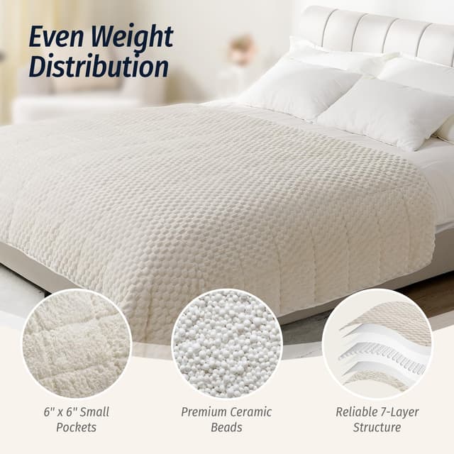 Thumbnail 3 de Wemore Fleece Weighted Blanket 15 lbs