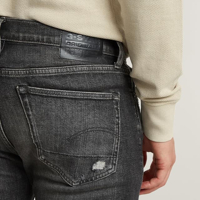Detalle de G-Star Herren 3301 Slim Jeans (5-Taschen, Mid Waist) – schmaler Sitz von Oberschenkel bis Gesäß