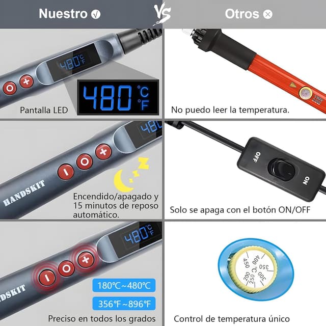 Thumbnail 6 de HANDSKIT soldador eléctrico 200W 480°C