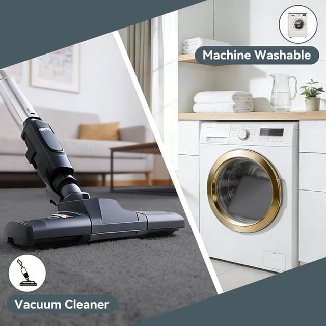 Detalle de Homaxy Modern Rugs dark grey soft shaggy large rug (240x340cm) with non-slip backing