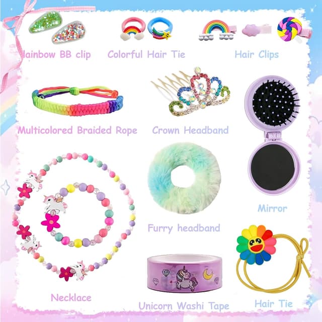 Detalle de Calendrier de l'Avent licorne fille 2025, 24 jours de cadeaux 🎉