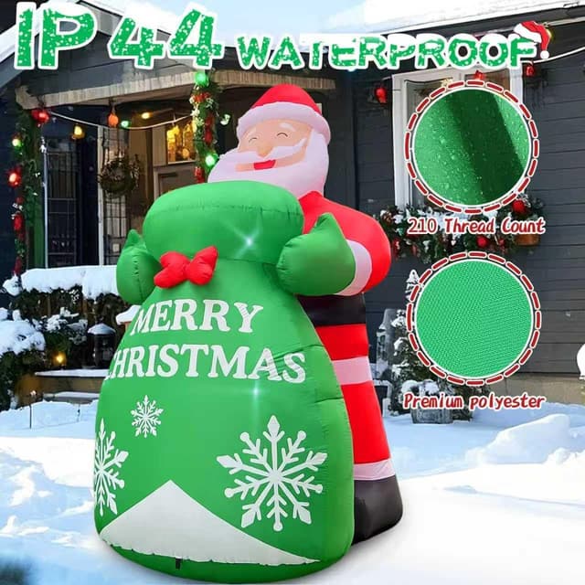 Thumbnail 3 de 8FT Christmas Inflatable Santa Claus 8FT Santa Inflatable ๐