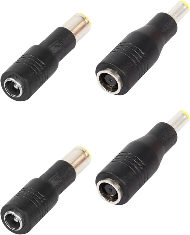 Detalle de Tonton 4er-Set DC-Solarstecker-Adapter: DC 8 mm auf DC 5,5×2,1 mm und zurück (DC7909) für Solargenerator & Powerstation