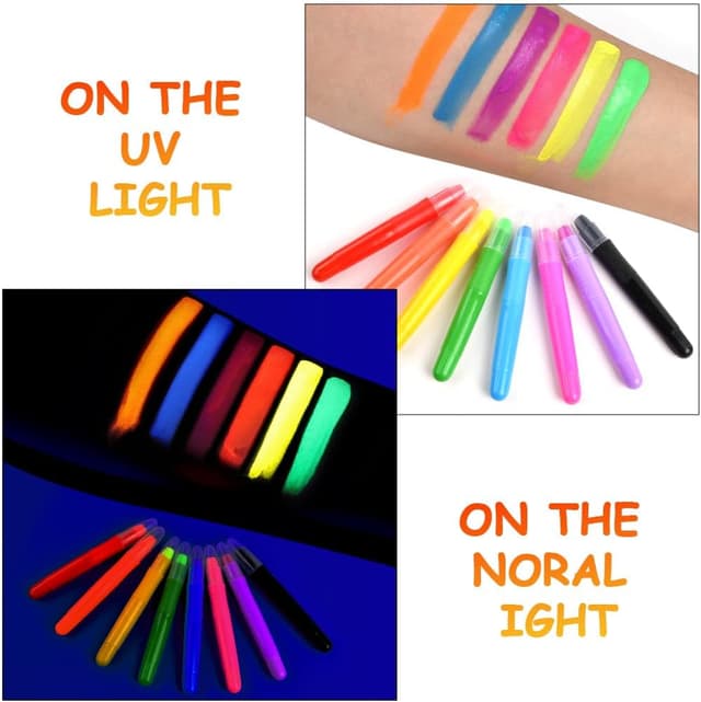 Thumbnail 3 de URAQT Body Paint Neon 8 colori trucco 🎨