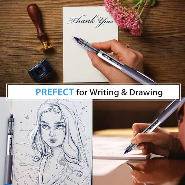 Thumbnail 6 de EYEYE PVR155.7 stylo roller à encre liquide pointe extra fine 0,7 mm (lot de 12) à encre bleue