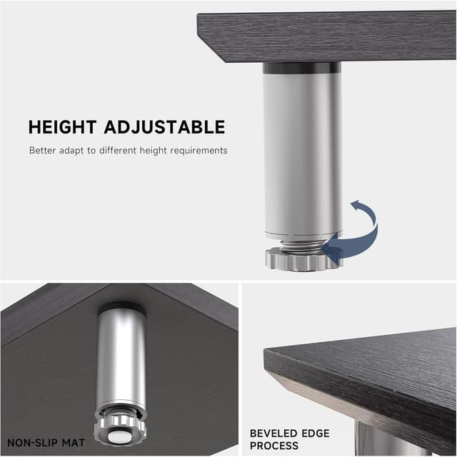 Thumbnail 2 de Fenge Grand support pour écran 100 cm Dual Monitor Stands Riser avec hauteur réglable