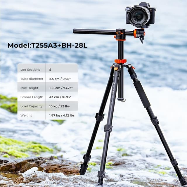 Detalle 2 de K&F Concept 186cm Aluminium Stativ