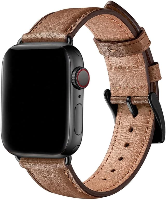Detalle de SUNFWR Leather Straps for Apple Watch, Genuine Leather 38