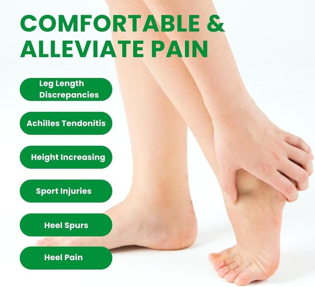 Detalle 2 de Bukihome Adjustable Orthopedic Heel Lift Inserts (4 layers) – height increase & heel pain support for large shoes