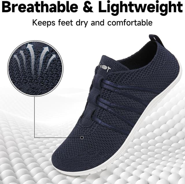 Detalle 2 de Wizshoe Barfußschuhe für Damen & Herren – atmungsaktive Slip-On Sneaker mit Zero-Drop Sohle