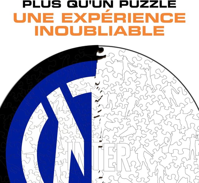 Detalle de Iconic Puzzles Inter – puzzle en bois sous licence officielle, 500 pièces (taille L)