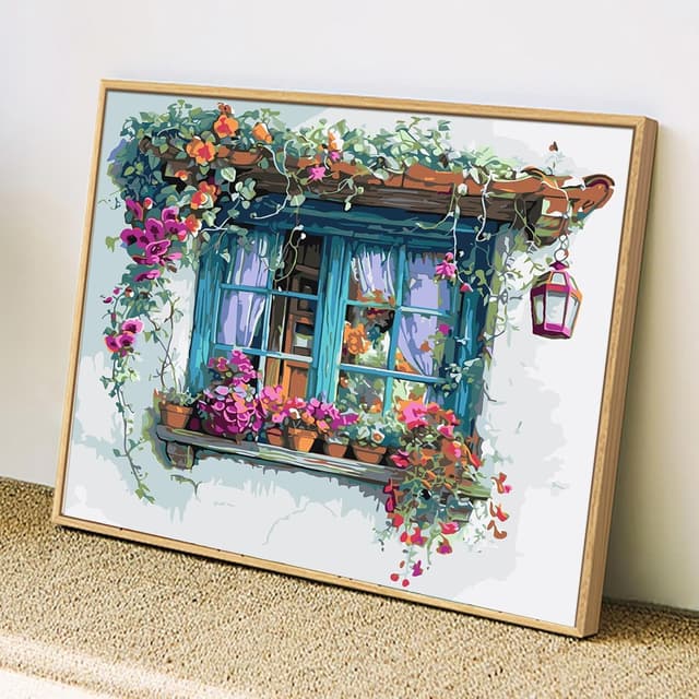 Detalle 2 de JATOK Paint by Numbers for Adults (16x20in) – beginner-friendly acrylic painting kit on coloured canvas