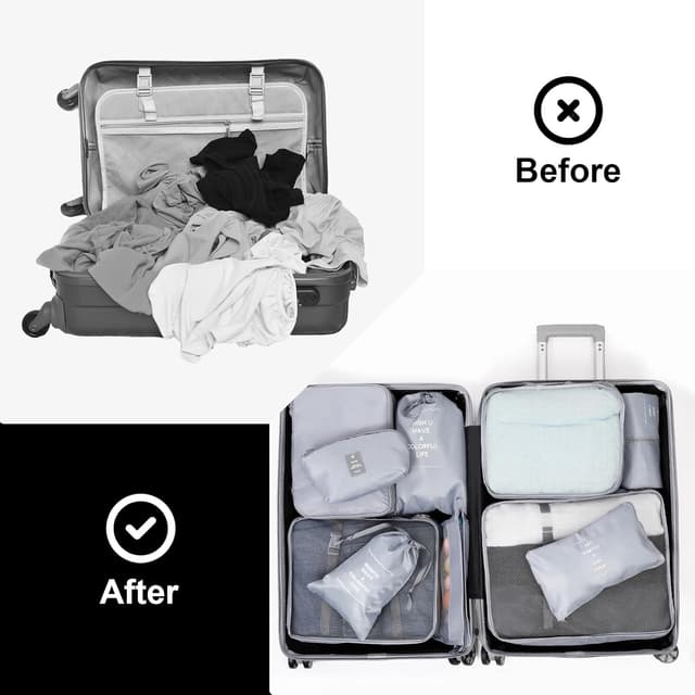 Thumbnail 6 de AiQInu Rangement Valise Lot de 10 Organiseurs