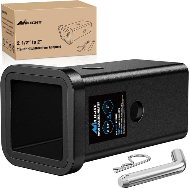 Detalle de Nilight 2-1/2 in to 2 in Trailer Hitch Receiver Extender/Adapter Reducer Sleeve