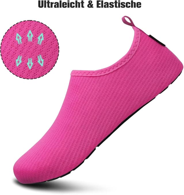 Detalle de SAGUARO Chaussures aquatiques homme/femme GR.36-47 – souples, respirantes et faciles à enfiler