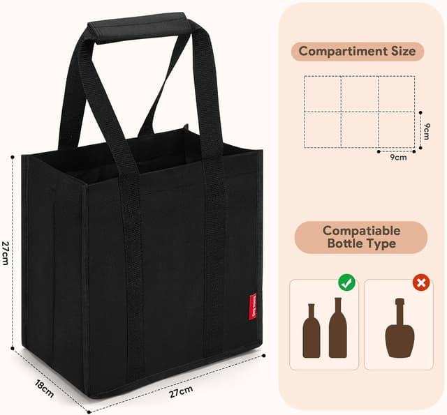 Detalle 2 de Eurhomewit Flaschentasche 6 Flaschen đ