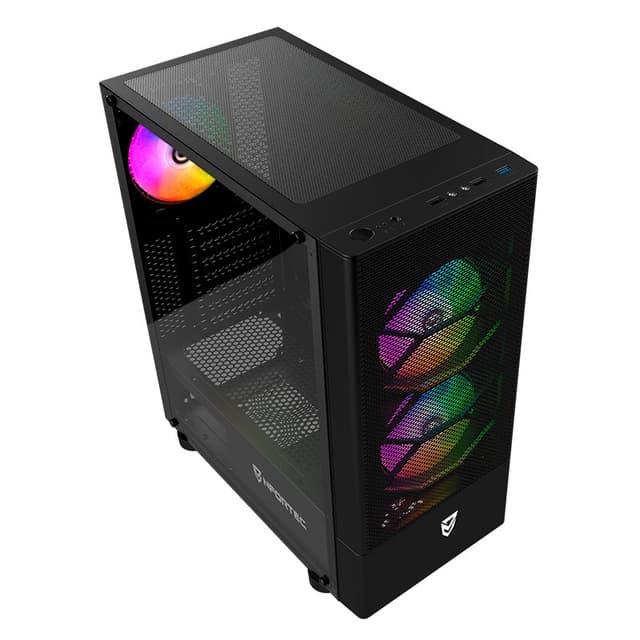 Detalle 2 de Nfortec Caelum RGB Torre ATX con frontal mallado cristal templado