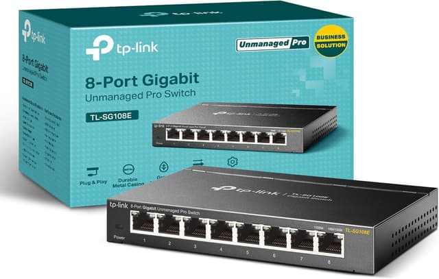Detalle de TP-Link TL-SG108E 8-Port Gigabit Easy Smart Managed Switch (Desktop/Wall-Mount)