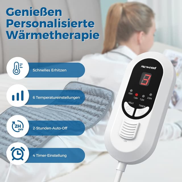 Detalle de Mowend Heizkissen 30x60 cm Wärmekissen