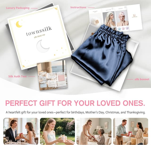 Thumbnail 5 de townssilk Cuffia di seta per dormire 22 Momme