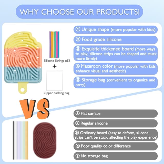 Thumbnail 4 de Afufu Tablero Sensorial de Silicona 12 cordones