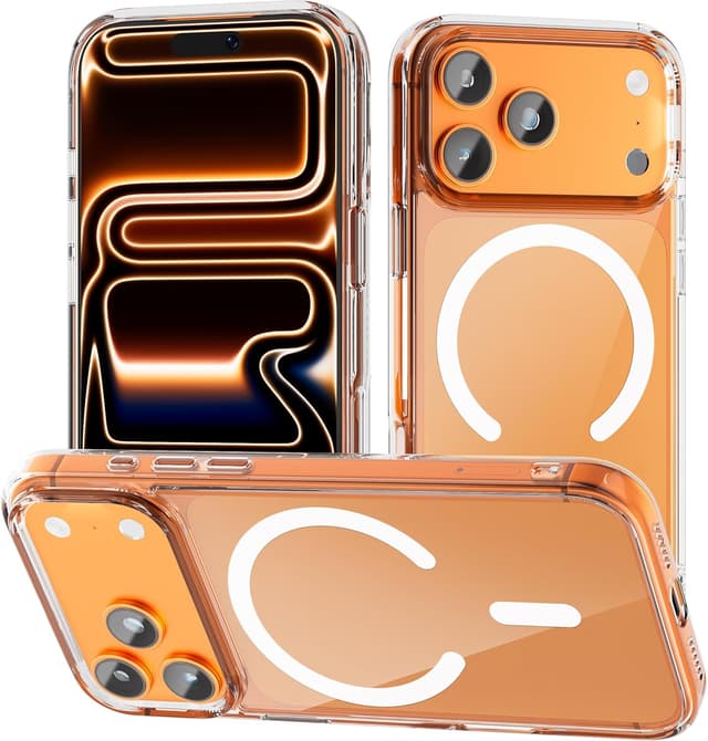 Detalle de tigratigro Cover Magnetica per iPhone 17 Pro con Mag-Safe, trasparente anti-graffio e anti-ingiallimento