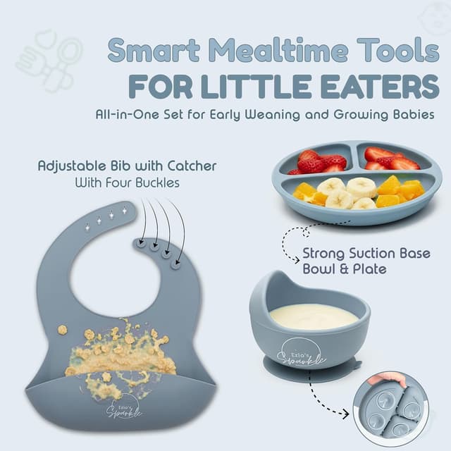 Thumbnail 3 de 12 Pc Silicone Baby Weaning Set 6+ months